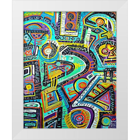 Space Dust is Ticklish White Modern Wood Framed Art Print by Mcilwaine, Alloyius