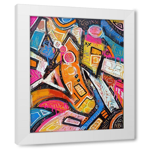 The Butterflies Effect White Modern Wood Framed Art Print by Mcilwaine, Alloyius