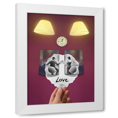 Pencil Vs Camera - Framed Lovers White Modern Wood Framed Art Print by Heine, Ben