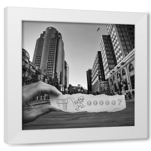 Pencil Vs Camera 24 - Capitalism White Modern Wood Framed Art Print by Heine, Ben