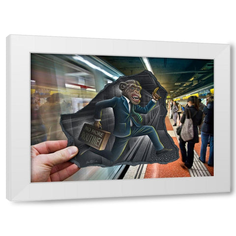 Pencil Vs Camera 64 - No More Routine White Modern Wood Framed Art Print by Heine, Ben