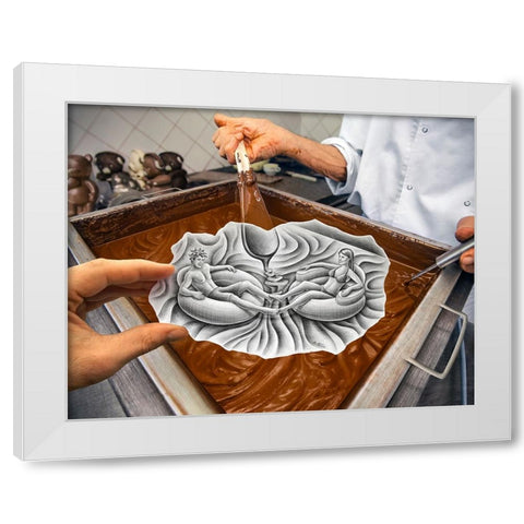 Pencil Vs Camera 81 - Love Games White Modern Wood Framed Art Print by Heine, Ben