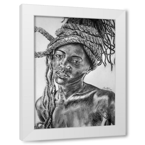 African White Modern Wood Framed Art Print by Heine, Ben