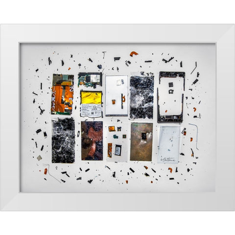 Broken Smartphone 1 White Modern Wood Framed Art Print by Heine, Ben