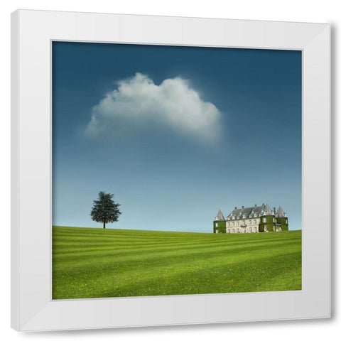 Chateau de la Hulpe White Modern Wood Framed Art Print by Heine, Ben