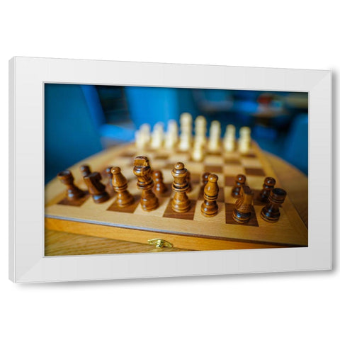 Chess White Modern Wood Framed Art Print by Heine, Ben