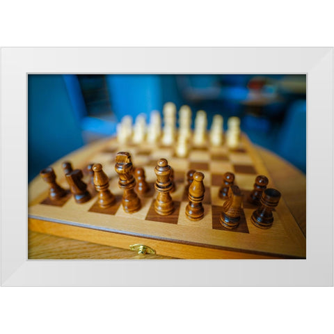 Chess White Modern Wood Framed Art Print by Heine, Ben