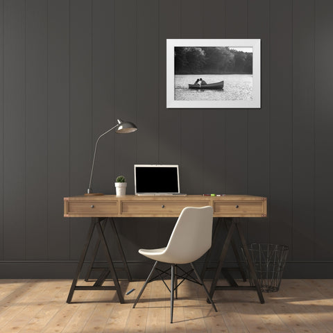 Boat Romance 3 White Modern Wood Framed Art Print by Heine, Ben