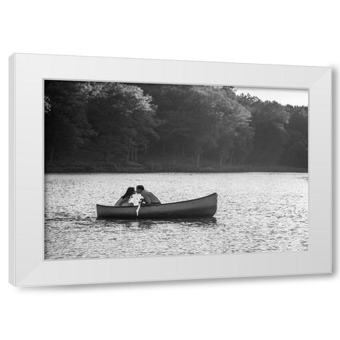 Boat Romance 3 White Modern Wood Framed Art Print by Heine, Ben