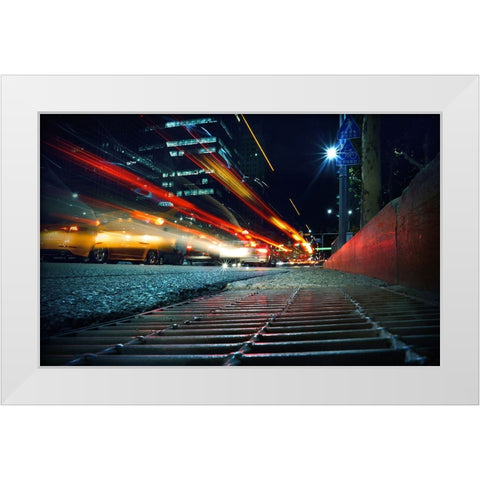 Gangnam Routine - South Korea White Modern Wood Framed Art Print by Heine, Ben