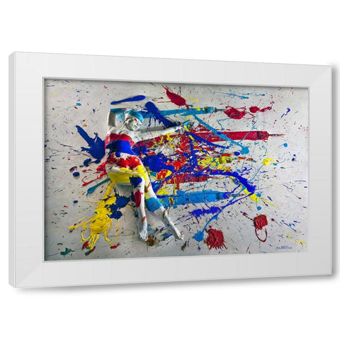 Flesh and Acrylic - Caroline Madison 3 White Modern Wood Framed Art Print by Heine, Ben