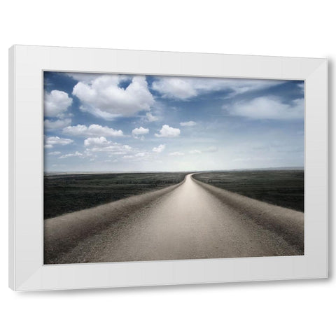 Goodbye Troubles White Modern Wood Framed Art Print by Heine, Ben