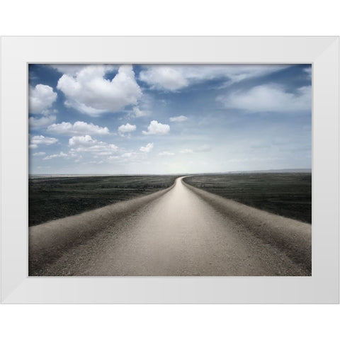 Goodbye Troubles White Modern Wood Framed Art Print by Heine, Ben