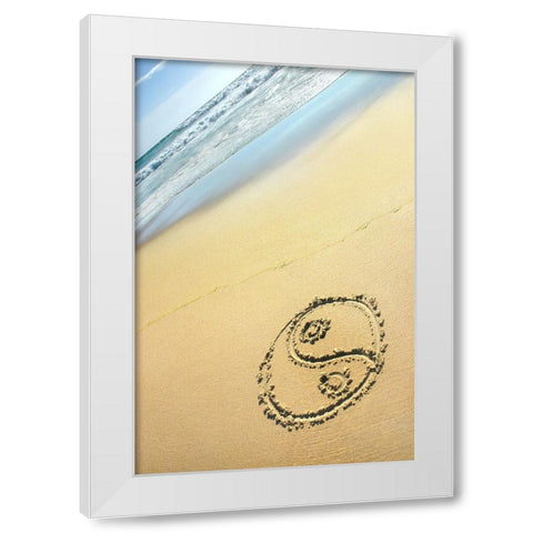 Yin and Yan White Modern Wood Framed Art Print by Heine, Ben