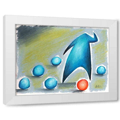 I lost My Mind White Modern Wood Framed Art Print by Heine, Ben