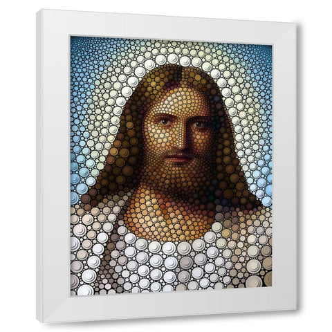 Jesus Christ White Modern Wood Framed Art Print by Heine, Ben