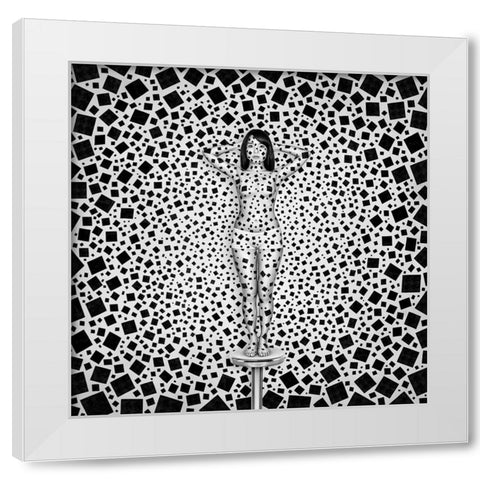 Less is More White Modern Wood Framed Art Print by Heine, Ben