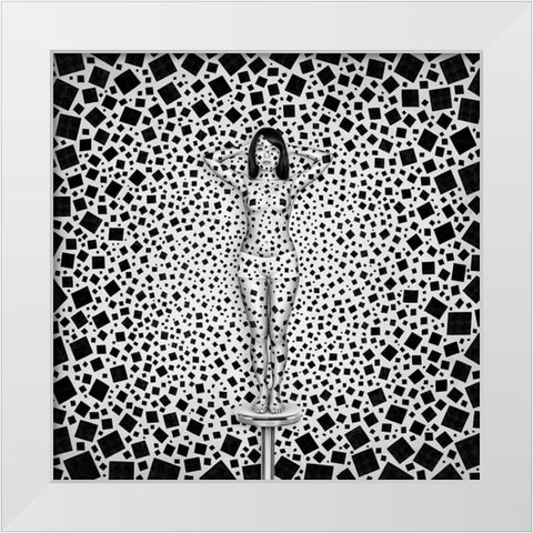 Less is More White Modern Wood Framed Art Print by Heine, Ben