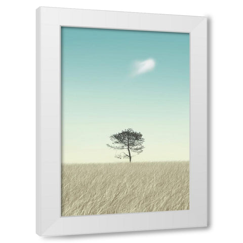 Lonely White Modern Wood Framed Art Print by Heine, Ben