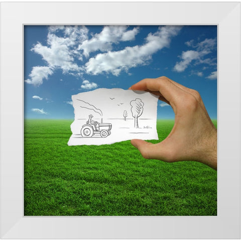 Pencil Vs Camera - 9 White Modern Wood Framed Art Print by Heine, Ben