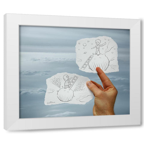Pencil Vs Camera 23 White Modern Wood Framed Art Print by Heine, Ben