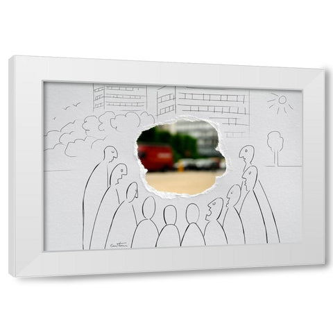 Pencil Vs Camera 28 White Modern Wood Framed Art Print by Heine, Ben