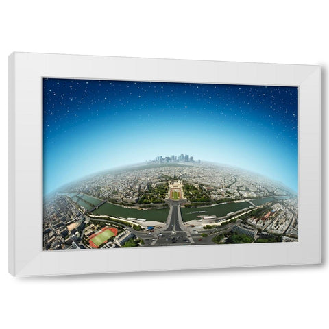 Planet Paris White Modern Wood Framed Art Print by Heine, Ben