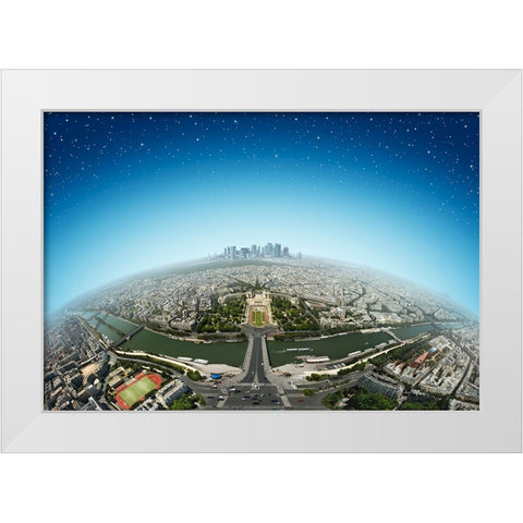 Planet Paris White Modern Wood Framed Art Print by Heine, Ben