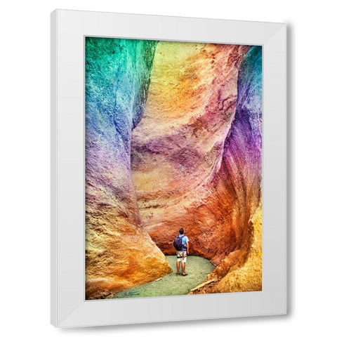 Rainbow Canyon White Modern Wood Framed Art Print by Heine, Ben
