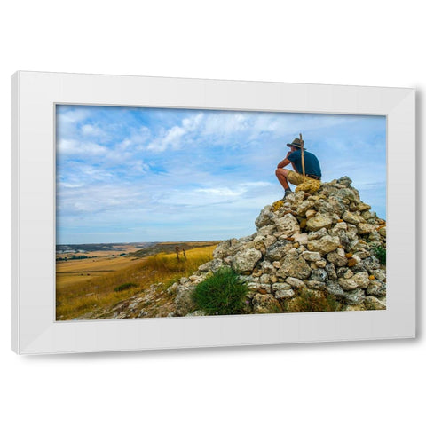 Santiago de Compostela pilgrimage - 83 White Modern Wood Framed Art Print by Heine, Ben
