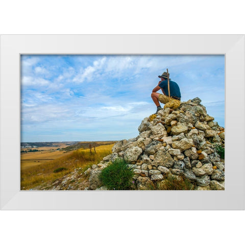 Santiago de Compostela pilgrimage - 83 White Modern Wood Framed Art Print by Heine, Ben