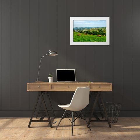 Santiago de Compostela pilgrimage - 237 White Modern Wood Framed Art Print by Heine, Ben