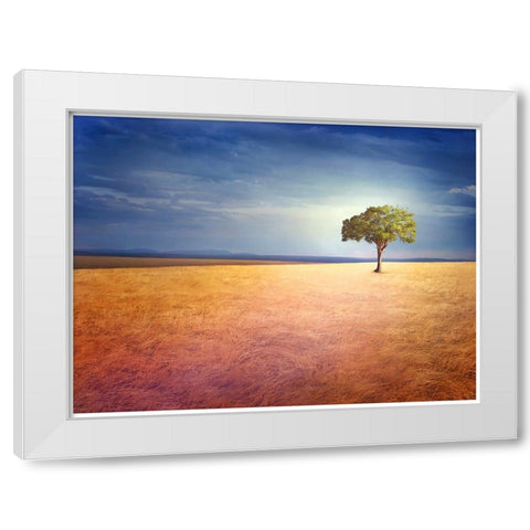 Spirit of the Earth White Modern Wood Framed Art Print by Heine, Ben