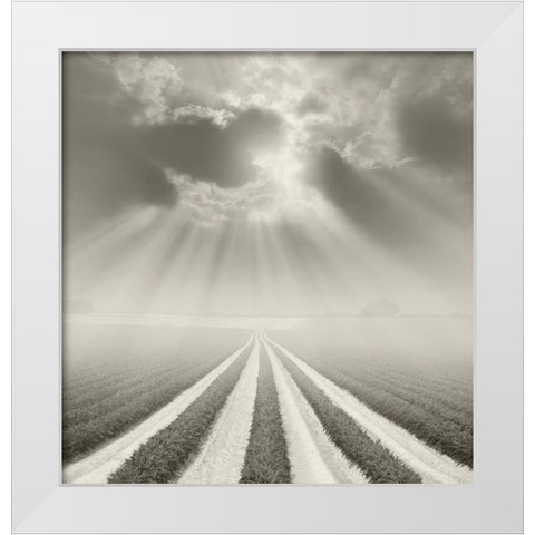 There is a God Somewhere White Modern Wood Framed Art Print by Heine, Ben