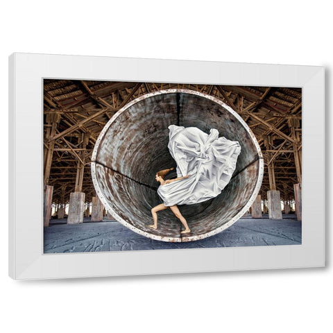Time Traveller White Modern Wood Framed Art Print by Heine, Ben