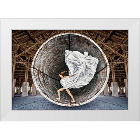 Time Traveller White Modern Wood Framed Art Print by Heine, Ben
