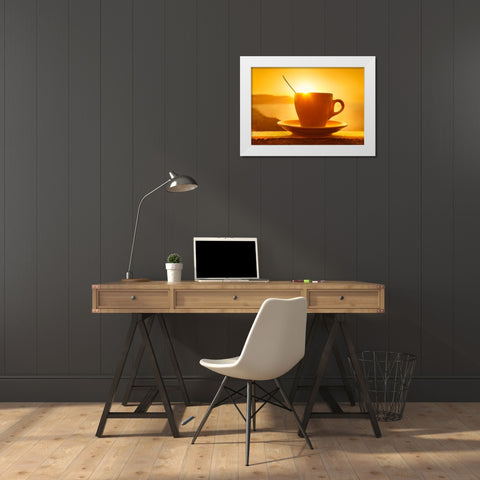 Wake Up White Modern Wood Framed Art Print by Heine, Ben
