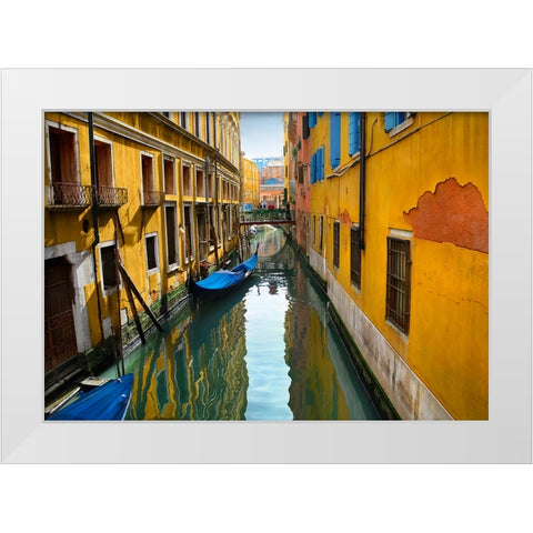 When Water Meets Color White Modern Wood Framed Art Print by Heine, Ben