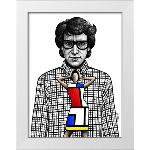 Yves Saint Laurent White Modern Wood Framed Art Print by Heine, Ben