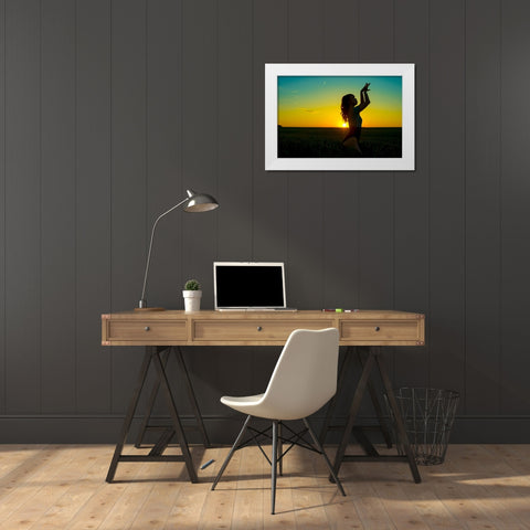 _SAM2650 White Modern Wood Framed Art Print by Heine, Ben