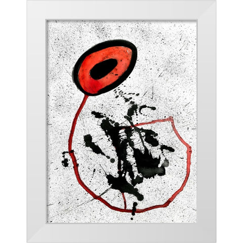 Abstract A Flower for You White Modern Wood Framed Art Print by Heine, Ben