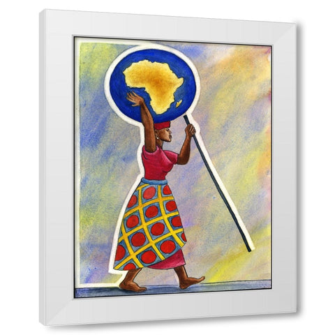 Africa Africa White Modern Wood Framed Art Print by Heine, Ben