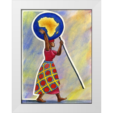 Africa Africa White Modern Wood Framed Art Print by Heine, Ben