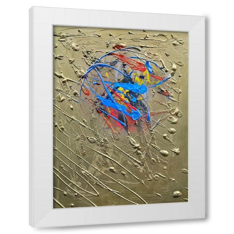 Blue Effusion White Modern Wood Framed Art Print by Heine, Ben