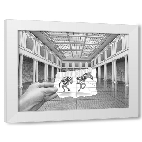 Drawing in a Drawing White Modern Wood Framed Art Print by Heine, Ben
