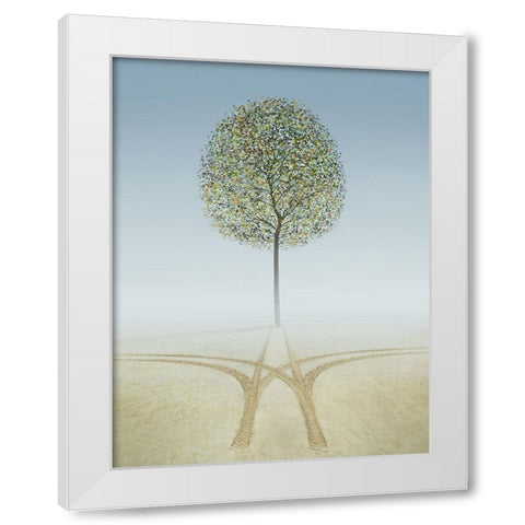 Eden White Modern Wood Framed Art Print by Heine, Ben