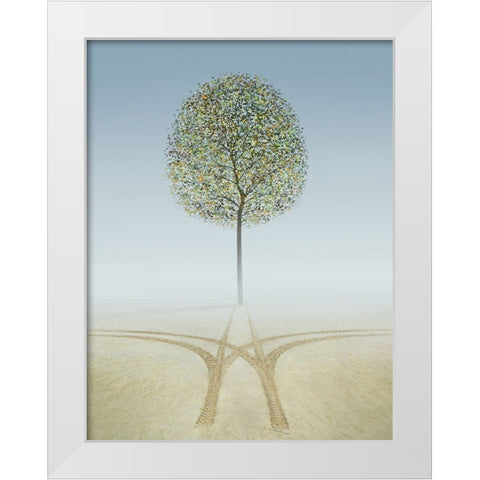 Eden White Modern Wood Framed Art Print by Heine, Ben