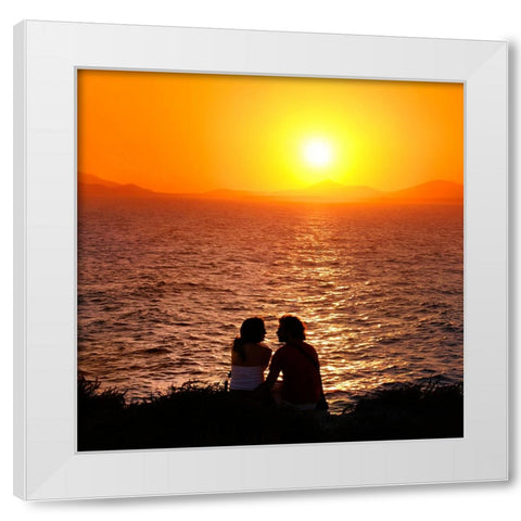 Love for Eternity White Modern Wood Framed Art Print by Heine, Ben