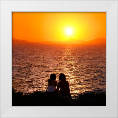 Love for Eternity White Modern Wood Framed Art Print by Heine, Ben