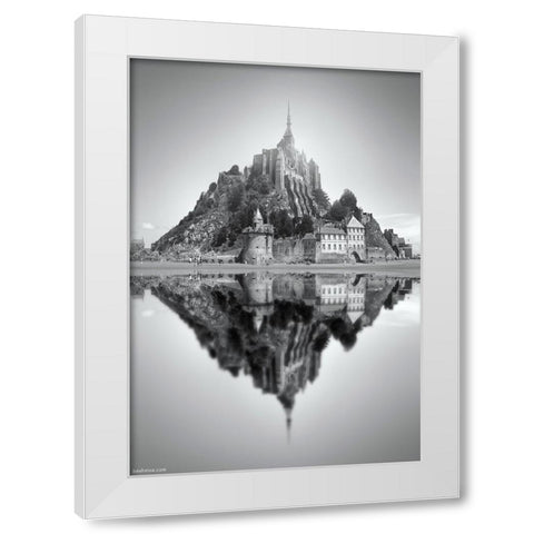 Mont Saint Michel - 2 White Modern Wood Framed Art Print by Heine, Ben